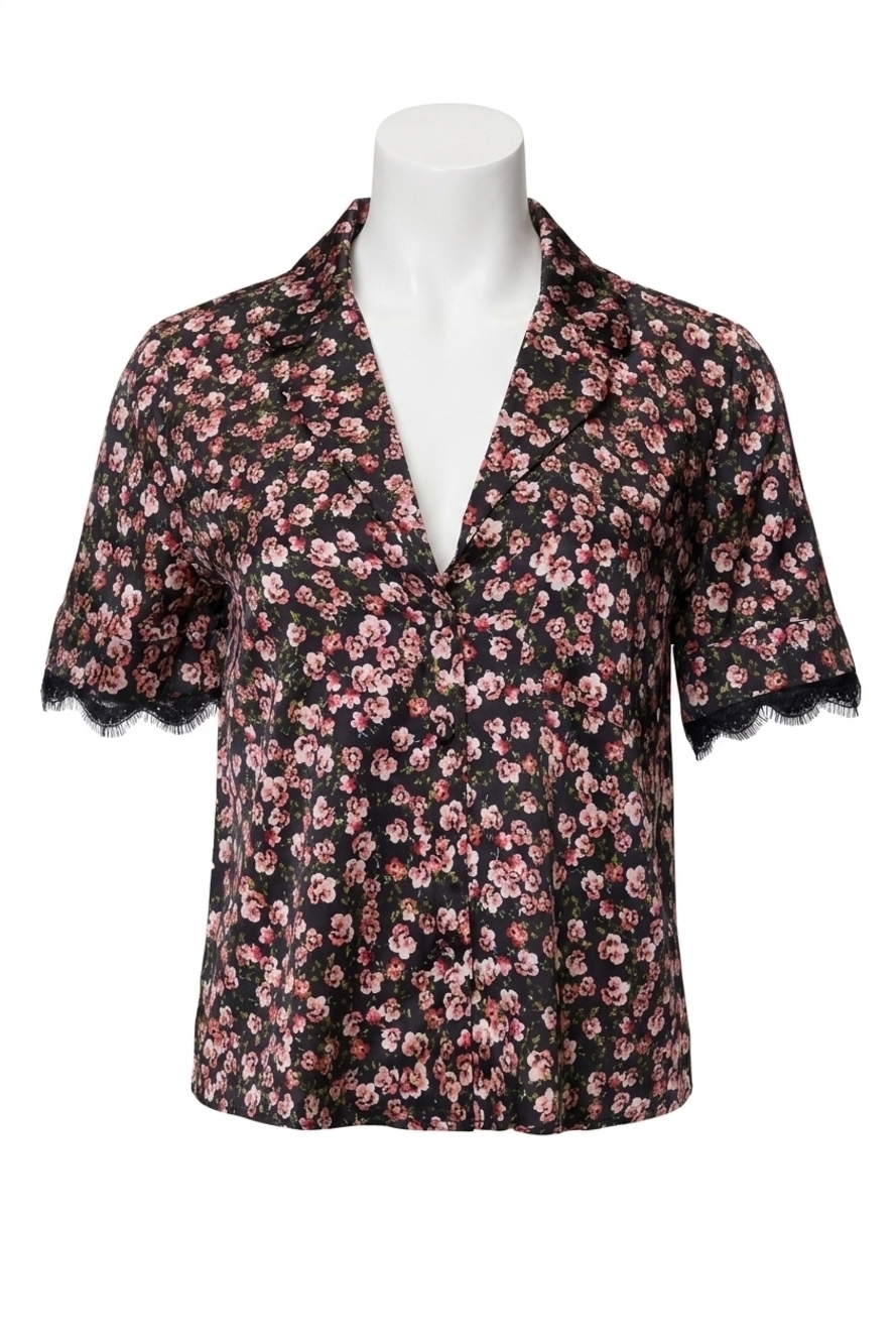 NEW CAMI NYC adele sleepwear shirt in pansy